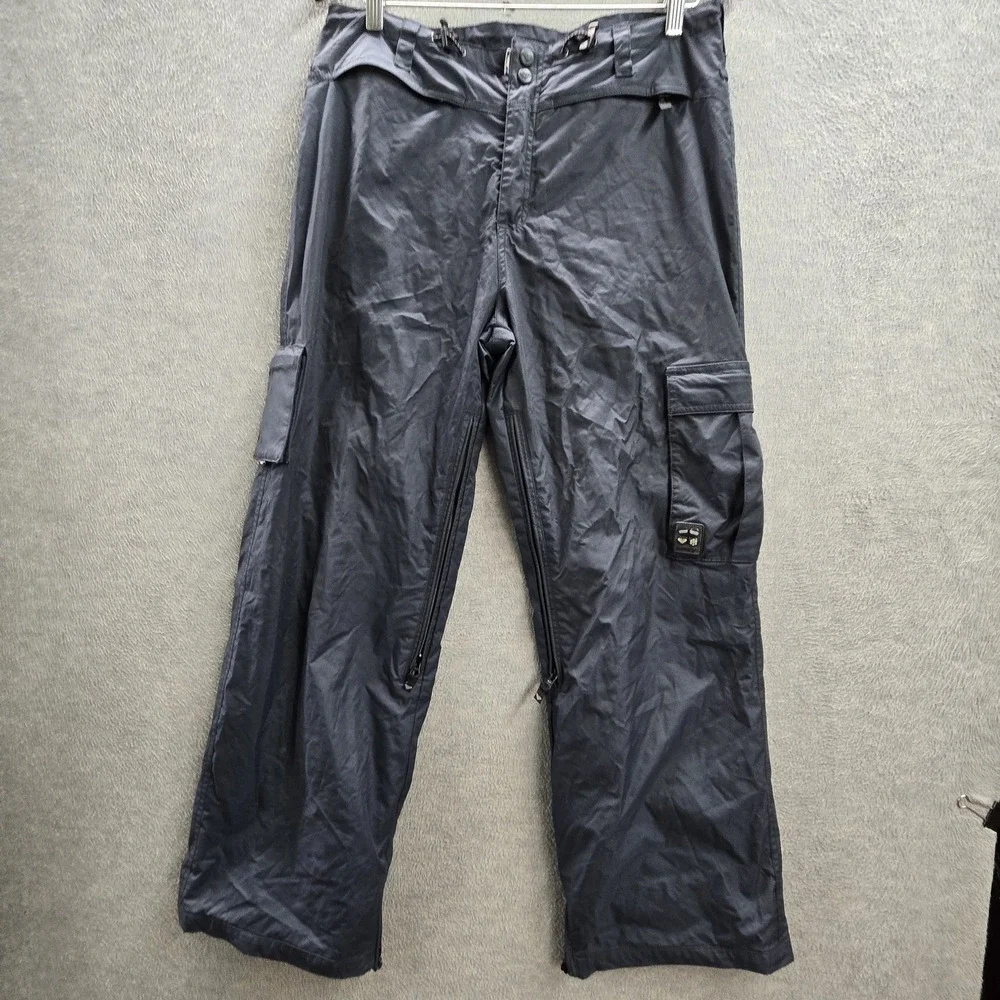 Roxy Women Activewear Pants M/M Gray Cargo Snow Pants Endurance Lined 27